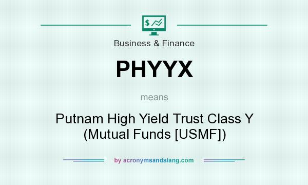 What does PHYYX mean? It stands for Putnam High Yield Trust Class Y (Mutual Funds [USMF])