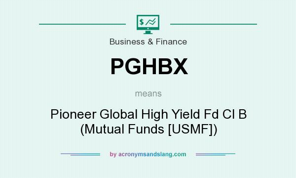 What does PGHBX mean? It stands for Pioneer Global High Yield Fd Cl B (Mutual Funds [USMF])