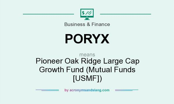 What does PORYX mean? It stands for Pioneer Oak Ridge Large Cap Growth Fund (Mutual Funds [USMF])