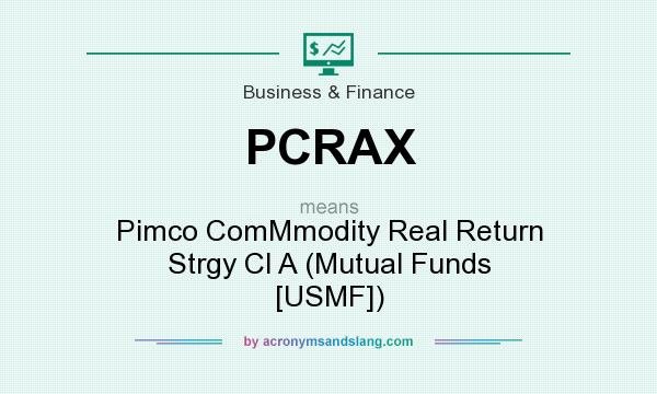 What does PCRAX mean? It stands for Pimco ComMmodity Real Return Strgy Cl A (Mutual Funds [USMF])