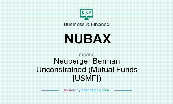 What does NUBAX mean? It stands for Neuberger Berman Unconstrained (Mutual Funds [USMF])