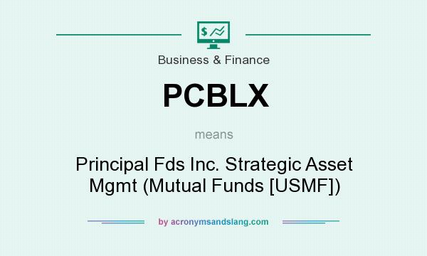 What does PCBLX mean? It stands for Principal Fds Inc. Strategic Asset Mgmt (Mutual Funds [USMF])