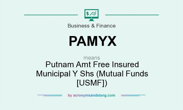 What does PAMYX mean? It stands for Putnam Amt Free Insured Municipal Y Shs (Mutual Funds [USMF])