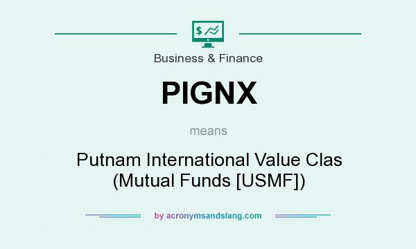What does PIGNX mean? It stands for Putnam International Value Clas (Mutual Funds [USMF])