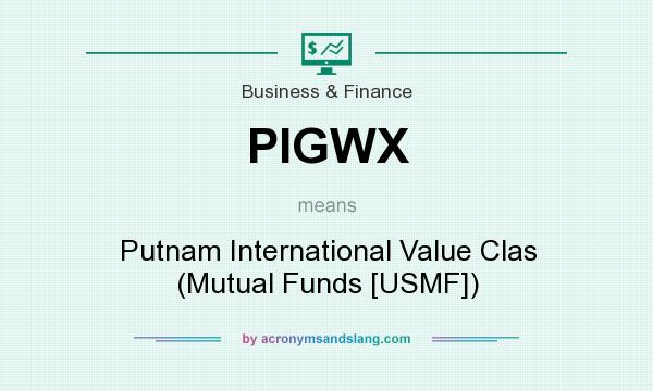 What does PIGWX mean? It stands for Putnam International Value Clas (Mutual Funds [USMF])
