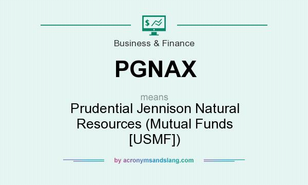 What does PGNAX mean? It stands for Prudential Jennison Natural Resources (Mutual Funds [USMF])