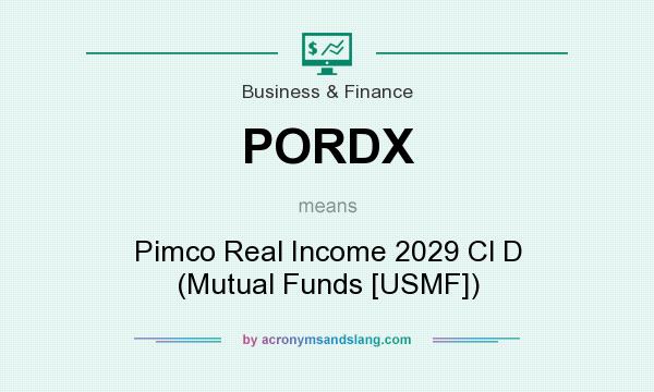 What does PORDX mean? It stands for Pimco Real Income 2029 Cl D (Mutual Funds [USMF])