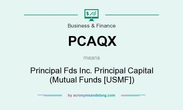 What does PCAQX mean? It stands for Principal Fds Inc. Principal Capital (Mutual Funds [USMF])