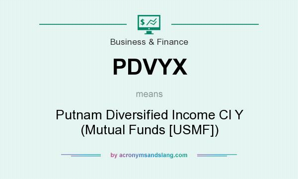 What does PDVYX mean? It stands for Putnam Diversified Income Cl Y (Mutual Funds [USMF])