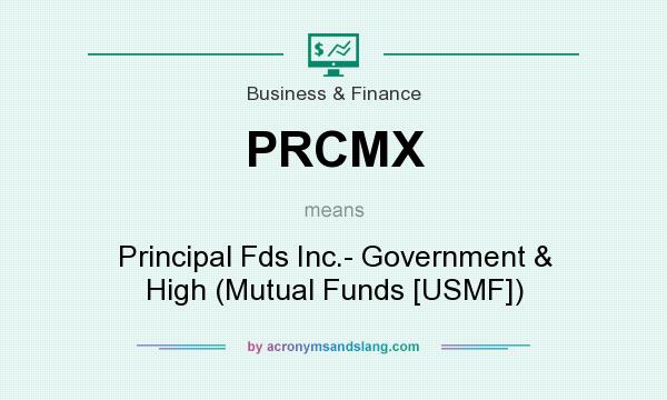 What does PRCMX mean? It stands for Principal Fds Inc.- Government & High (Mutual Funds [USMF])
