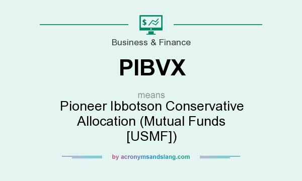 What does PIBVX mean? It stands for Pioneer Ibbotson Conservative Allocation (Mutual Funds [USMF])