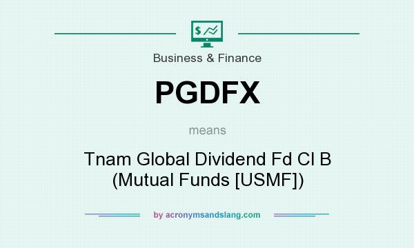 What does PGDFX mean? It stands for Tnam Global Dividend Fd Cl B (Mutual Funds [USMF])