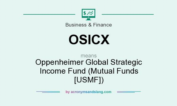 What does OSICX mean? It stands for Oppenheimer Global Strategic Income Fund (Mutual Funds [USMF])