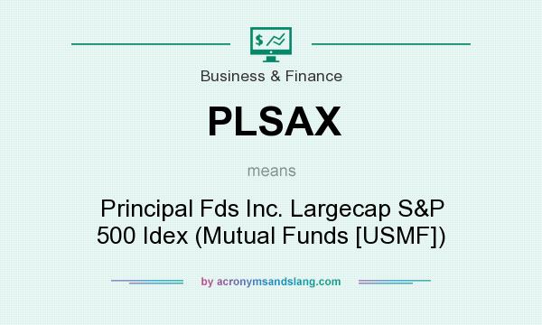 What does PLSAX mean? It stands for Principal Fds Inc. Largecap S&P 500 Idex (Mutual Funds [USMF])