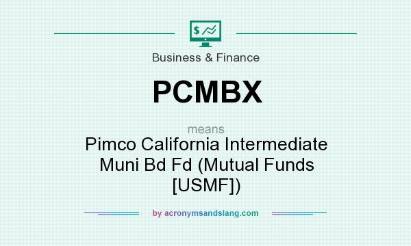 What does PCMBX mean? It stands for Pimco California Intermediate Muni Bd Fd (Mutual Funds [USMF])