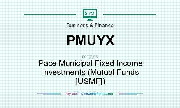What does PMUYX mean? It stands for Pace Municipal Fixed Income Investments (Mutual Funds [USMF])