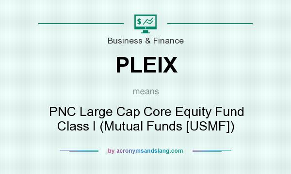 What does PLEIX mean? It stands for PNC Large Cap Core Equity Fund Class I (Mutual Funds [USMF])