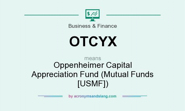 What does OTCYX mean? It stands for Oppenheimer Capital Appreciation Fund (Mutual Funds [USMF])