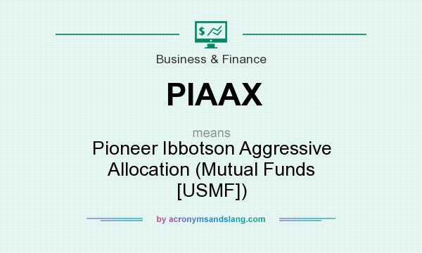 What does PIAAX mean? It stands for Pioneer Ibbotson Aggressive Allocation (Mutual Funds [USMF])
