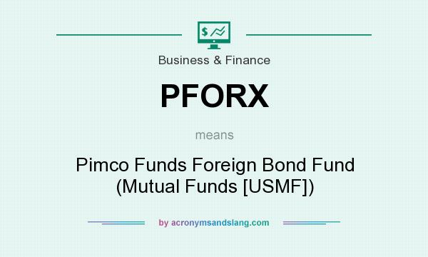 What does PFORX mean? It stands for Pimco Funds Foreign Bond Fund (Mutual Funds [USMF])