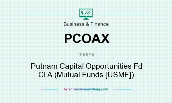 What does PCOAX mean? It stands for Putnam Capital Opportunities Fd Cl A (Mutual Funds [USMF])