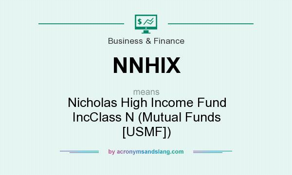What does NNHIX mean? It stands for Nicholas High Income Fund IncClass N (Mutual Funds [USMF])