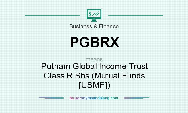 What does PGBRX mean? It stands for Putnam Global Income Trust Class R Shs (Mutual Funds [USMF])