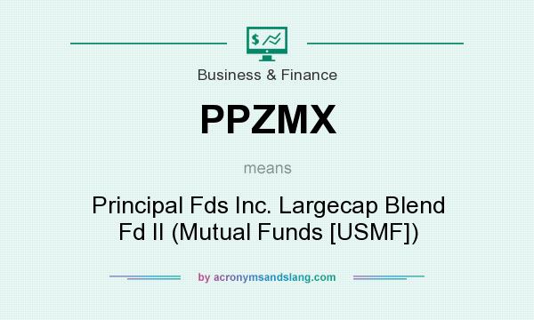 What does PPZMX mean? It stands for Principal Fds Inc. Largecap Blend Fd II (Mutual Funds [USMF])