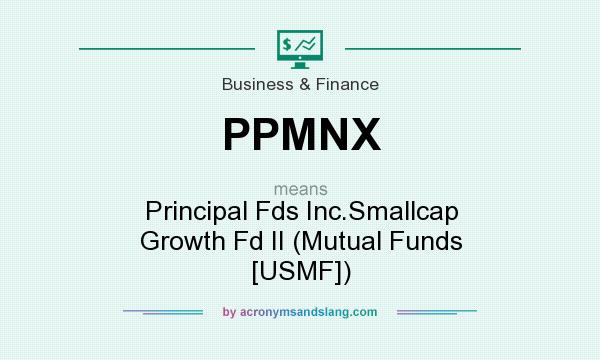 What does PPMNX mean? It stands for Principal Fds Inc.Smallcap Growth Fd II (Mutual Funds [USMF])