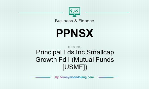 What does PPNSX mean? It stands for Principal Fds Inc.Smallcap Growth Fd I (Mutual Funds [USMF])