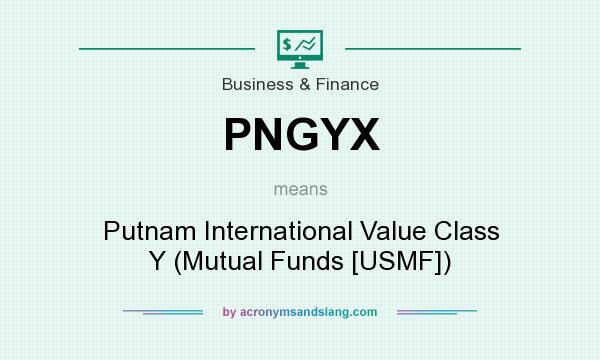 What does PNGYX mean? It stands for Putnam International Value Class Y (Mutual Funds [USMF])
