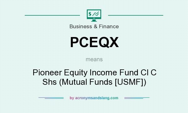 What does PCEQX mean? It stands for Pioneer Equity Income Fund Cl C Shs (Mutual Funds [USMF])