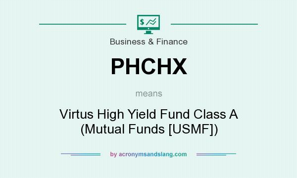 What does PHCHX mean? It stands for Virtus High Yield Fund Class A (Mutual Funds [USMF])