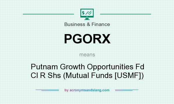 What does PGORX mean? It stands for Putnam Growth Opportunities Fd Cl R Shs (Mutual Funds [USMF])