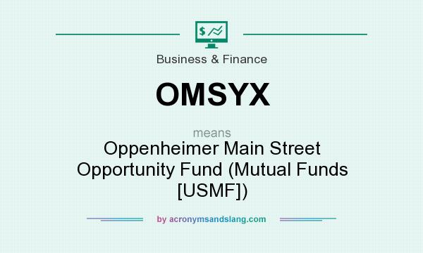 What does OMSYX mean? It stands for Oppenheimer Main Street Opportunity Fund (Mutual Funds [USMF])