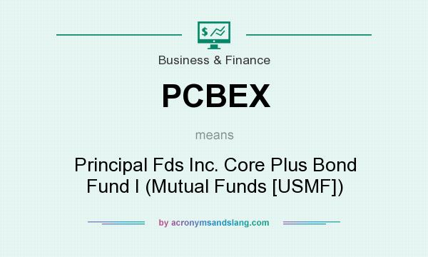 What does PCBEX mean? It stands for Principal Fds Inc. Core Plus Bond Fund I (Mutual Funds [USMF])