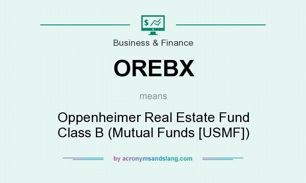 What does OREBX mean? It stands for Oppenheimer Real Estate Fund Class B (Mutual Funds [USMF])