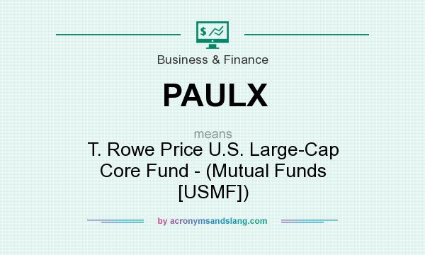 What does PAULX mean? It stands for T. Rowe Price U.S. Large-Cap Core Fund - (Mutual Funds [USMF])