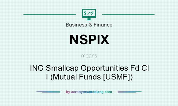 What does NSPIX mean? It stands for ING Smallcap Opportunities Fd Cl I (Mutual Funds [USMF])