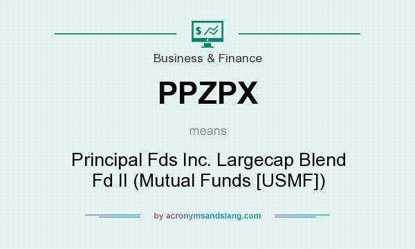 What does PPZPX mean? It stands for Principal Fds Inc. Largecap Blend Fd II (Mutual Funds [USMF])