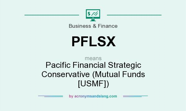What does PFLSX mean? It stands for Pacific Financial Strategic Conservative (Mutual Funds [USMF])