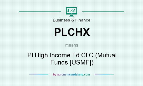 What does PLCHX mean? It stands for Pl High Income Fd Cl C (Mutual Funds [USMF])