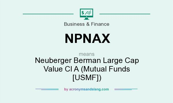 What does NPNAX mean? It stands for Neuberger Berman Large Cap Value Cl A (Mutual Funds [USMF])