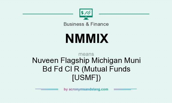 What does NMMIX mean? It stands for Nuveen Flagship Michigan Muni Bd Fd Cl R (Mutual Funds [USMF])
