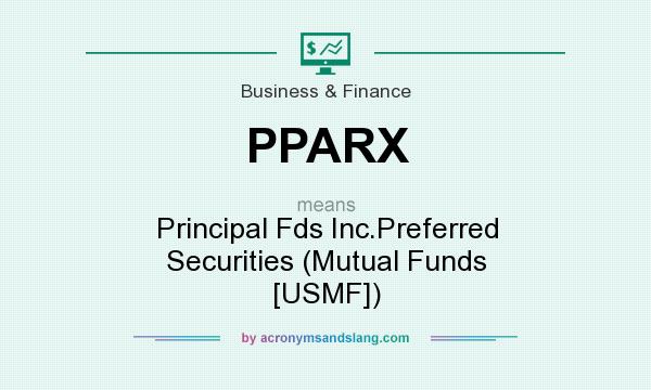 What does PPARX mean? It stands for Principal Fds Inc.Preferred Securities (Mutual Funds [USMF])