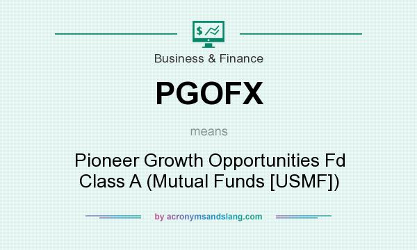 What does PGOFX mean? It stands for Pioneer Growth Opportunities Fd Class A (Mutual Funds [USMF])