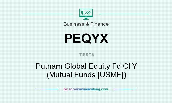 What does PEQYX mean? It stands for Putnam Global Equity Fd Cl Y (Mutual Funds [USMF])