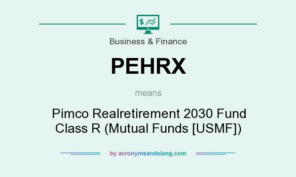 What does PEHRX mean? It stands for Pimco Realretirement 2030 Fund Class R (Mutual Funds [USMF])