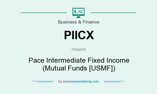 What does PIICX mean? It stands for Pace Intermediate Fixed Income (Mutual Funds [USMF])