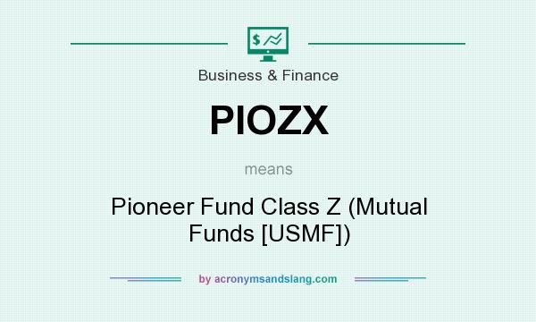 What does PIOZX mean? It stands for Pioneer Fund Class Z (Mutual Funds [USMF])